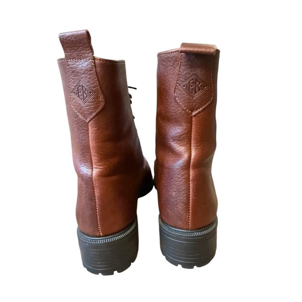 Eddie Bauer Vintage Brown Leather Lace Up Field Boot Women size 9 made in USA - Picture 5 of 8
